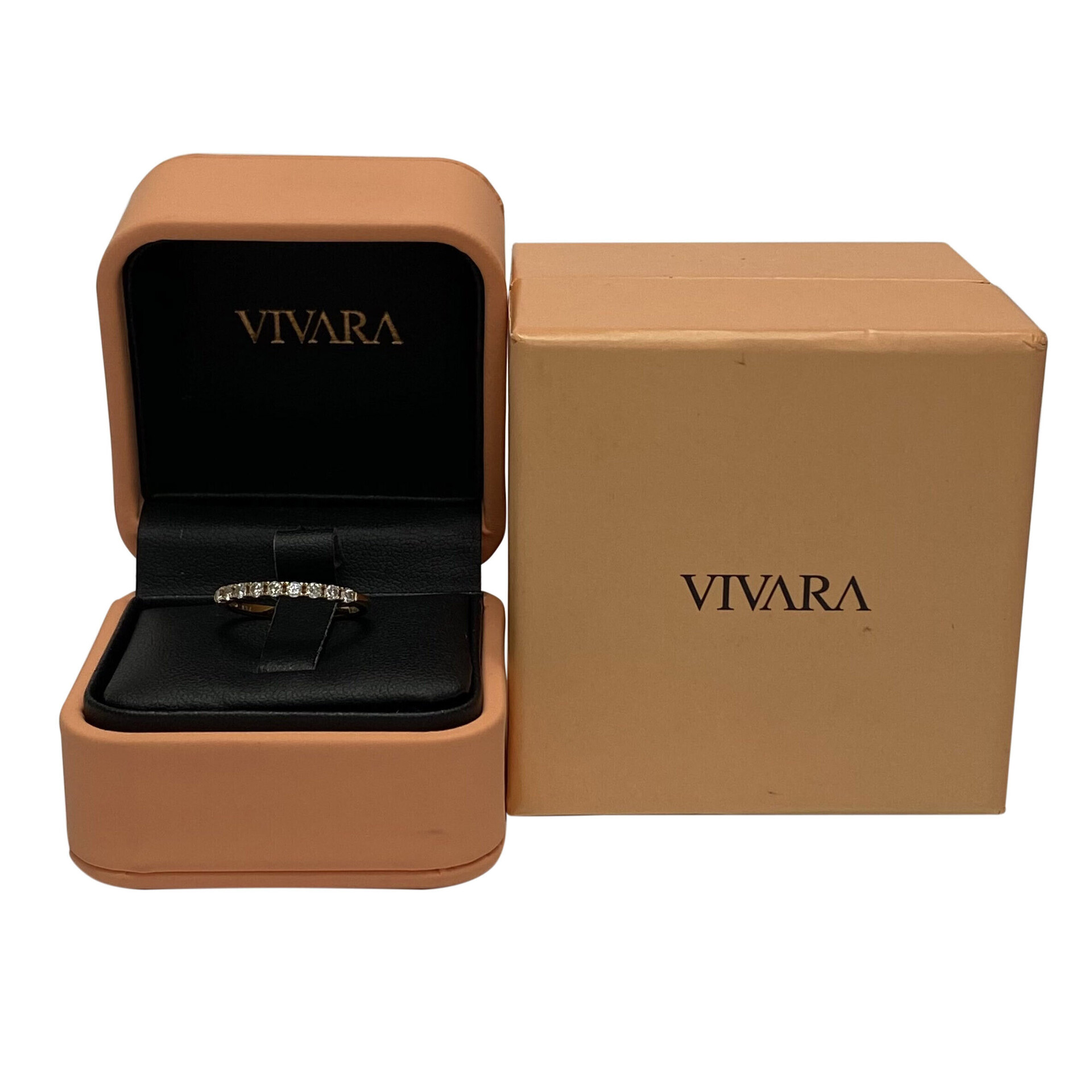 Meia Aliança Vivara Eternity - Ouro Amarelo com Diamantes