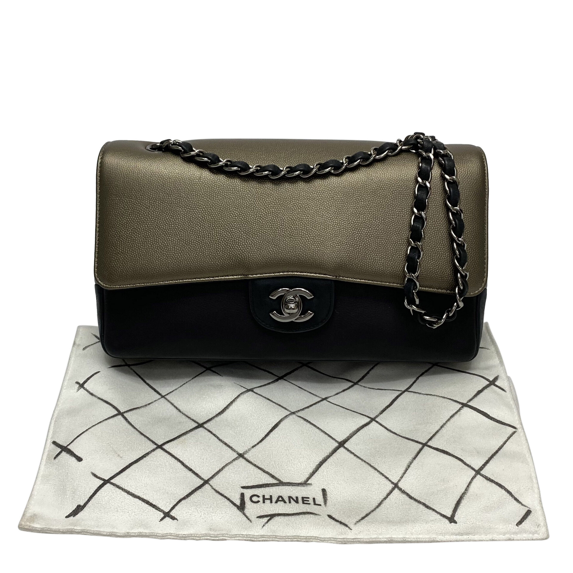Bolsa Chanel Double Flap Bicolor