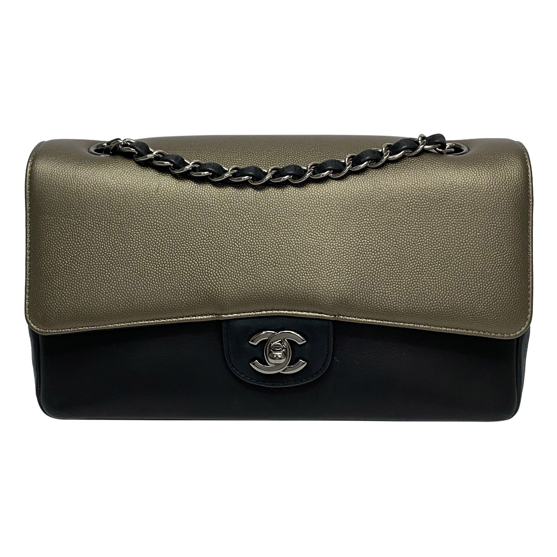 Bolsa Chanel Double Flap Bicolor