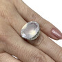 Anel Vivara Quartzo Rosa com Diamantes