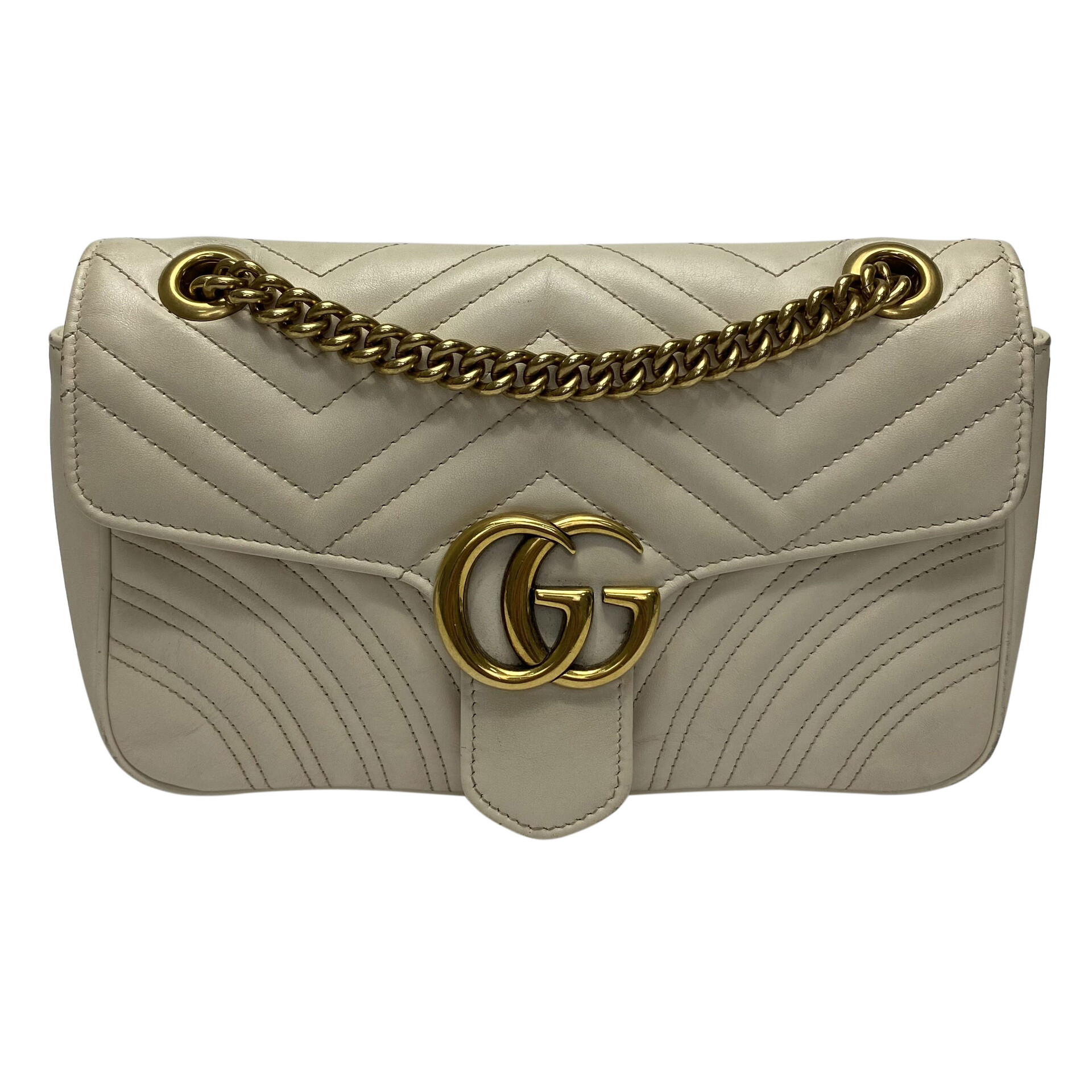 Bolsa Gucci GG Marmont Off White