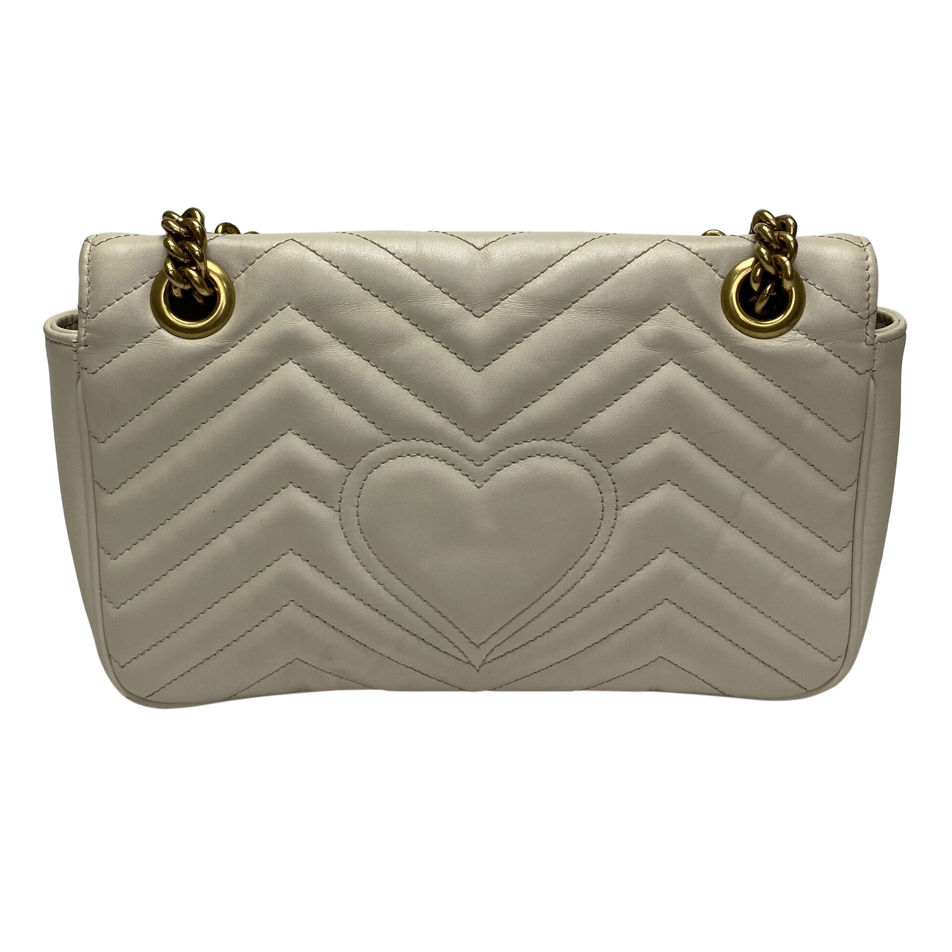Bolsa Gucci GG Marmont Off White