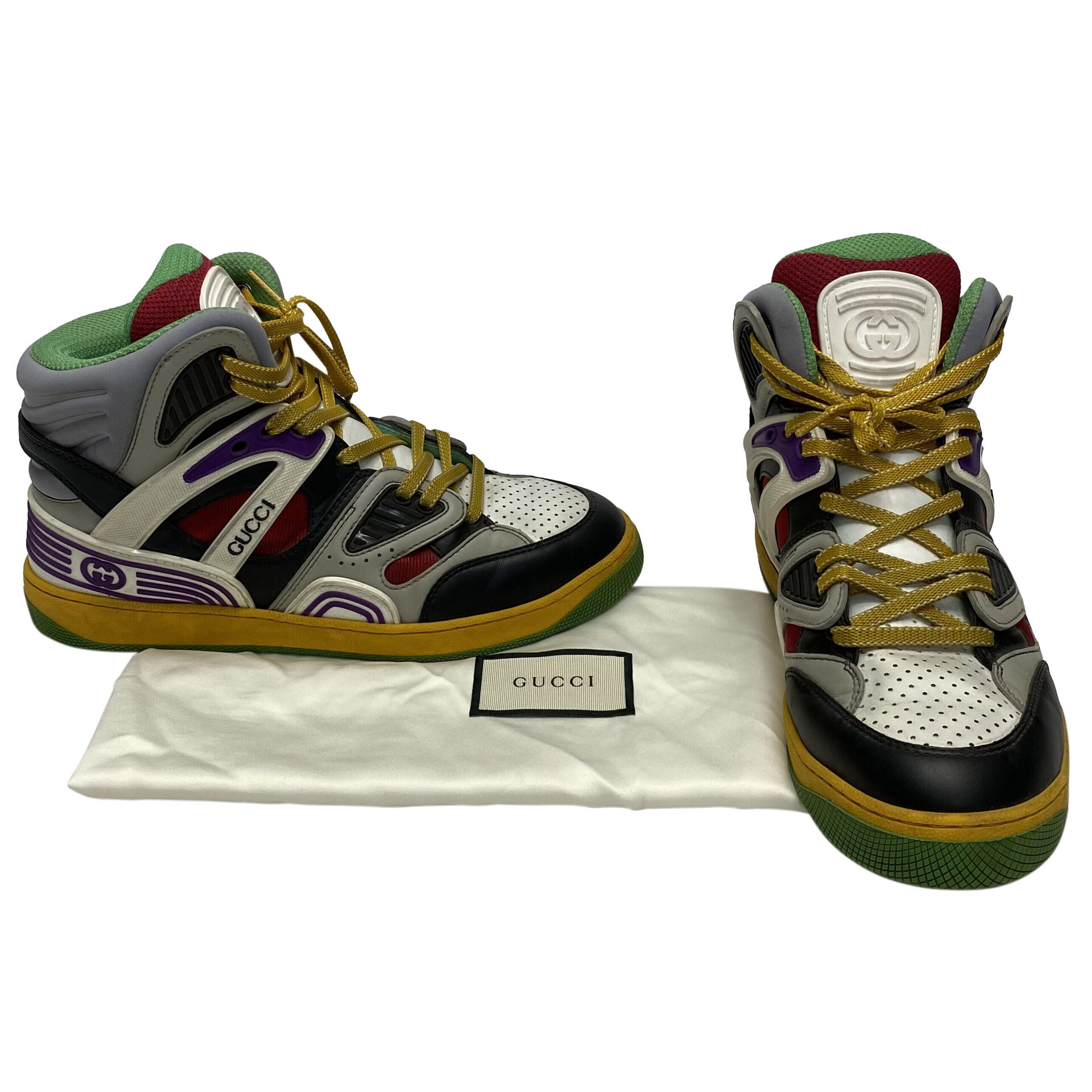 Tênis Gucci Basket High-Top - Multicolor