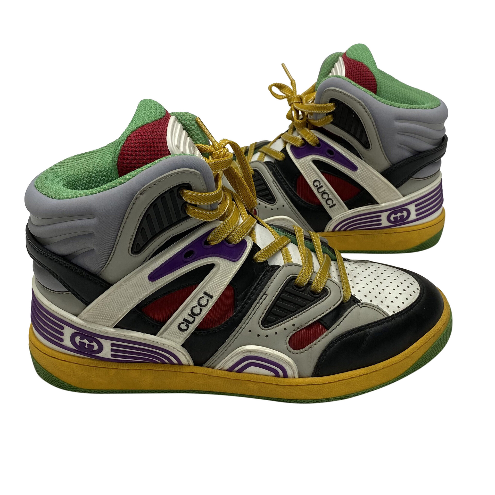 Tênis Gucci Basket High-Top - Multicolor