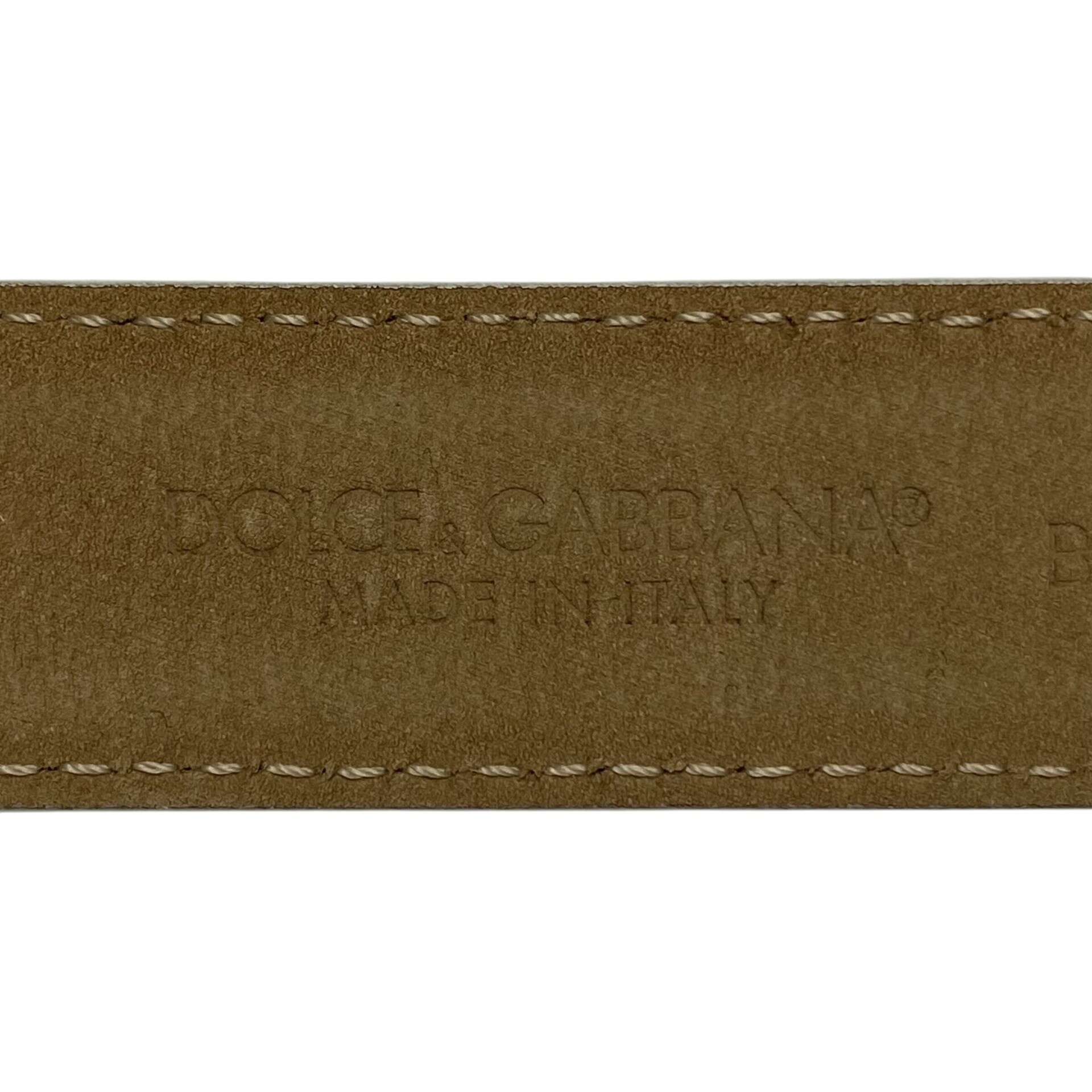 Cinto Dolce & Gabbana DG Couro Branco