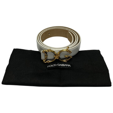 Cinto Dolce & Gabbana DG Couro Branco