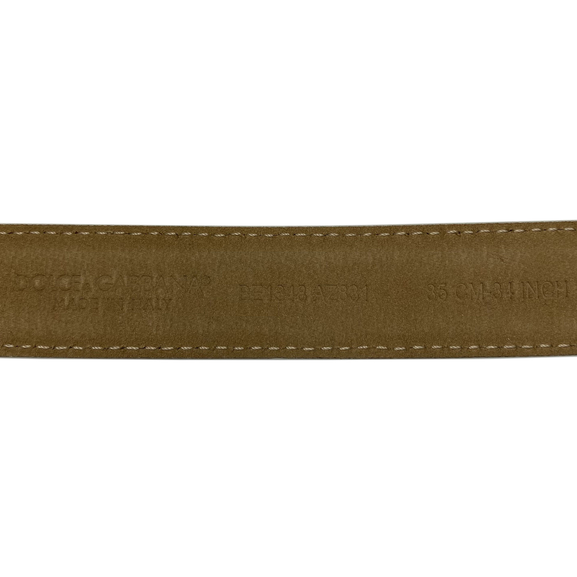 Cinto Dolce & Gabbana DG Couro Branco
