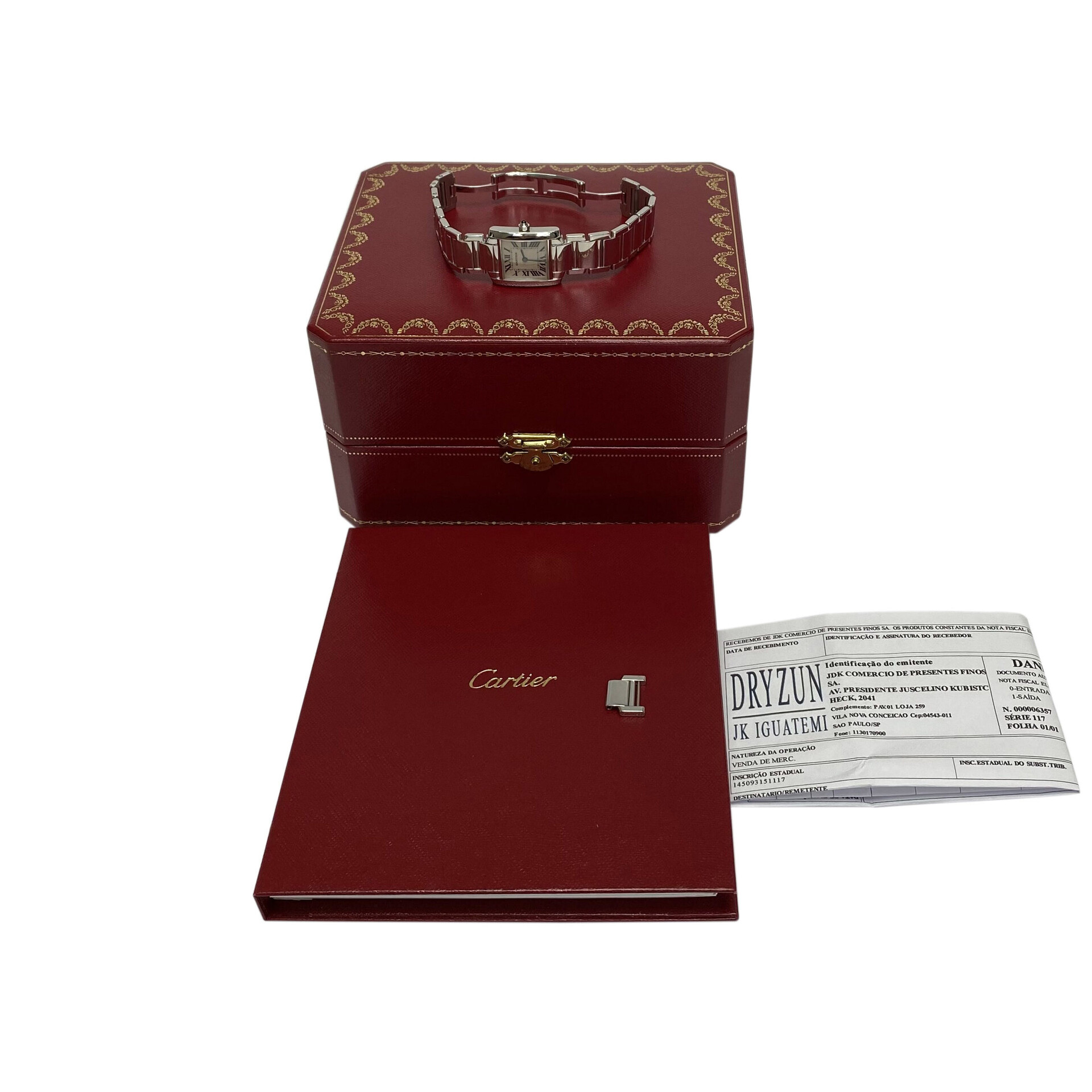 Relógio Cartier Tank Française Ouro Branco - Pequeno
