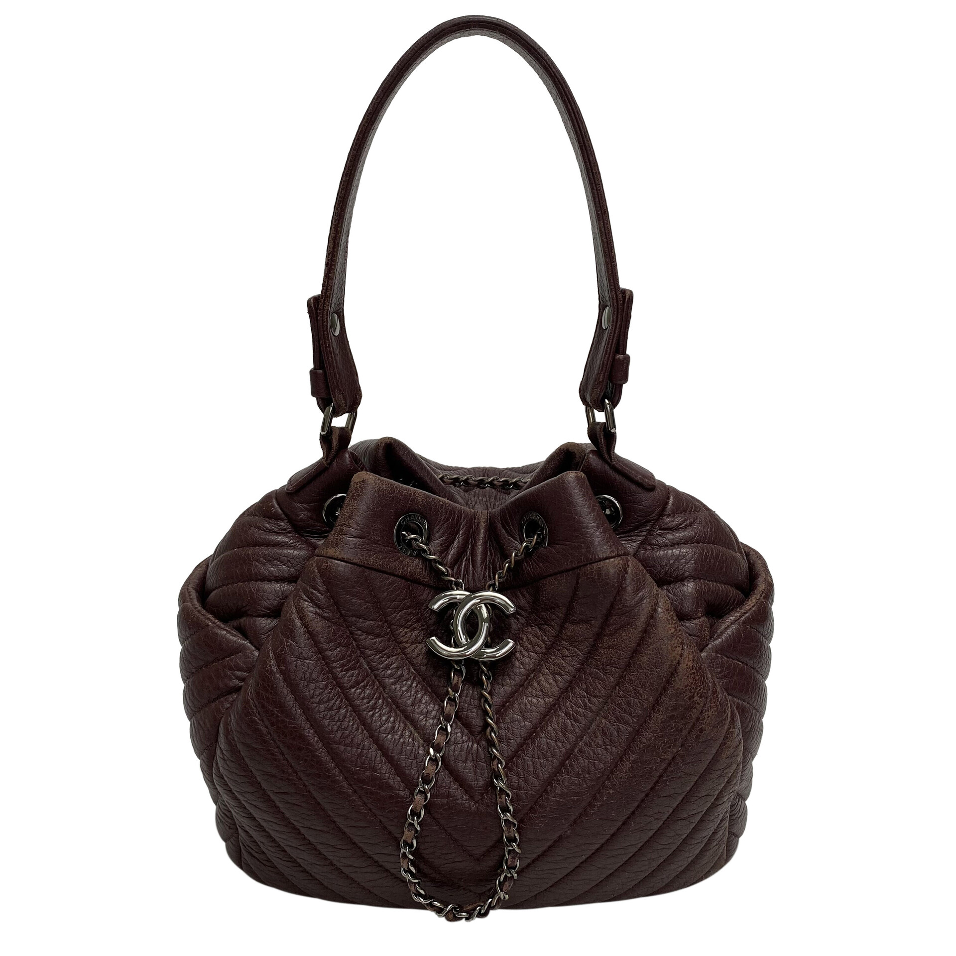 Bolsa Chanel Chevron Urban Spirit Bucket