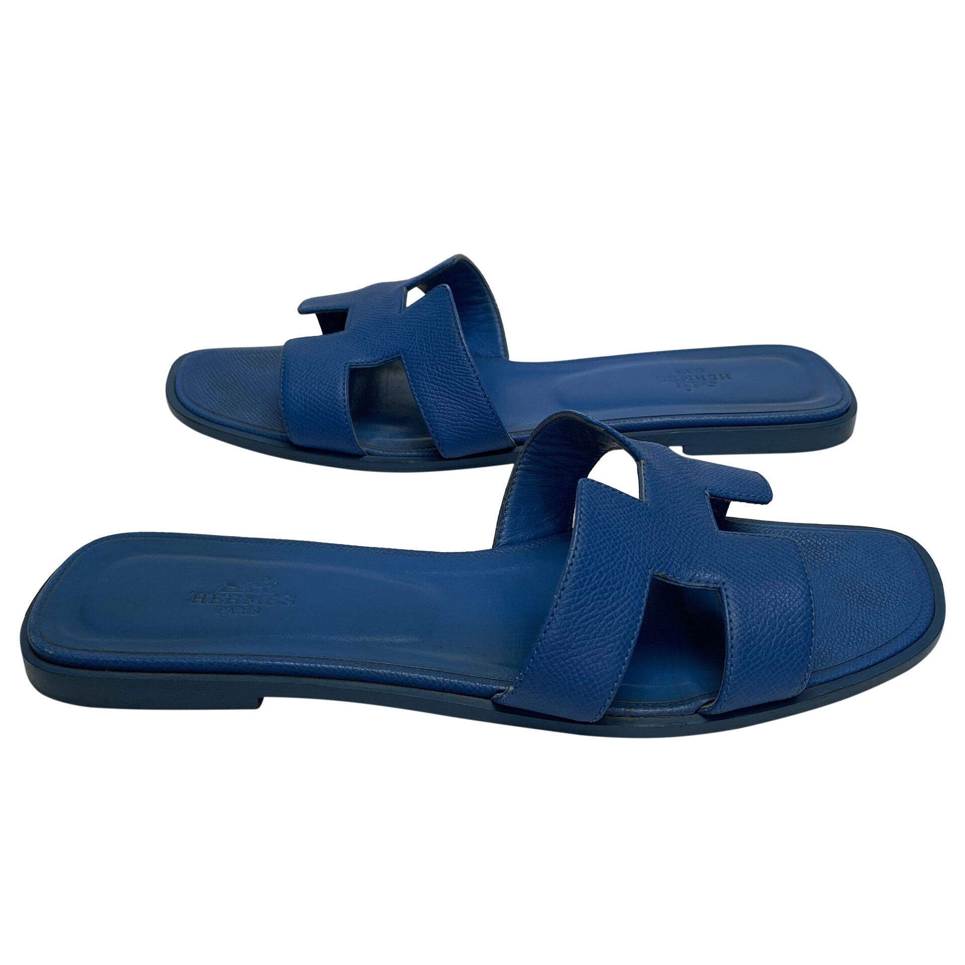 Sandália Hermès Oran Azul