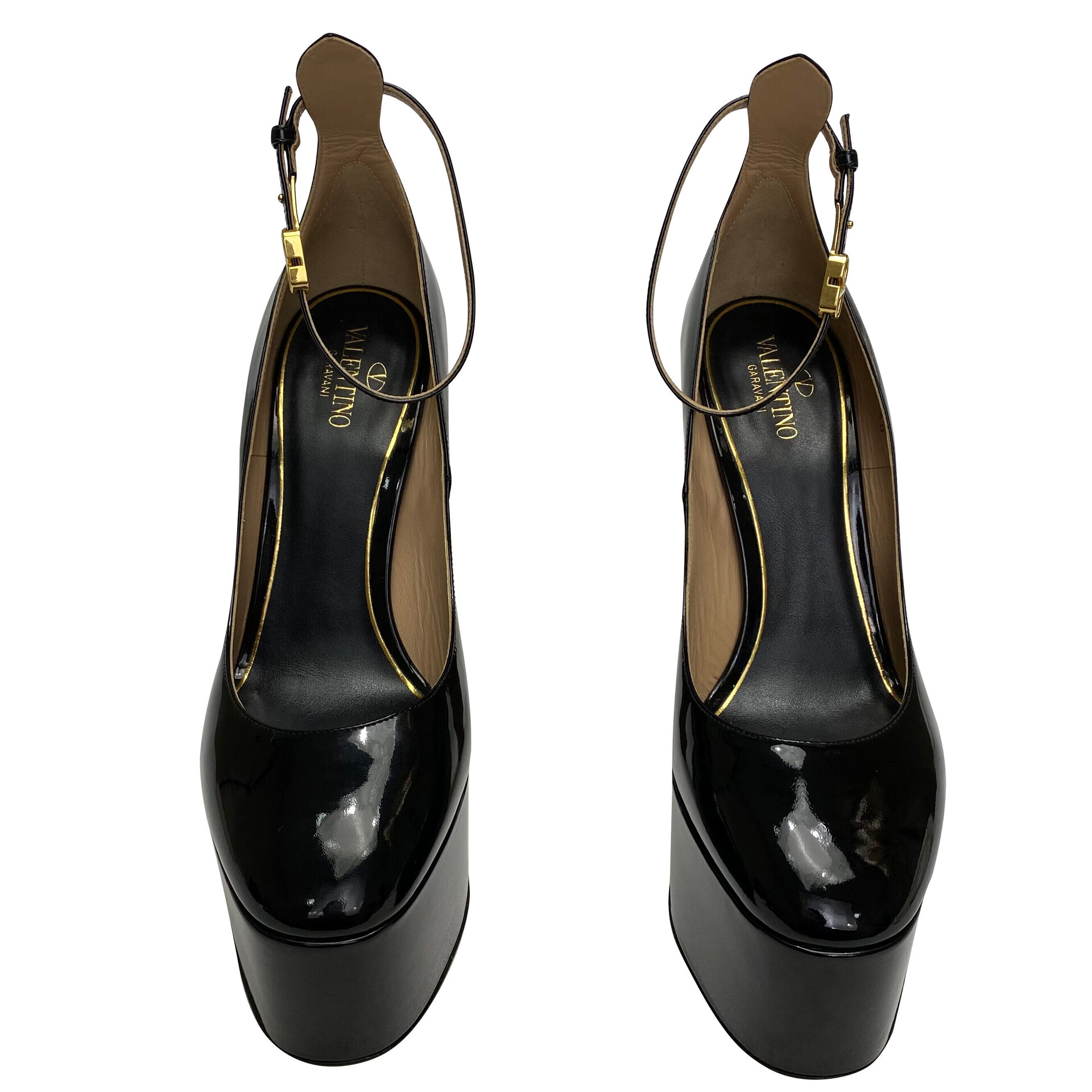 Scarpin Valentino Garavani Tan-Go Verniz Preto
