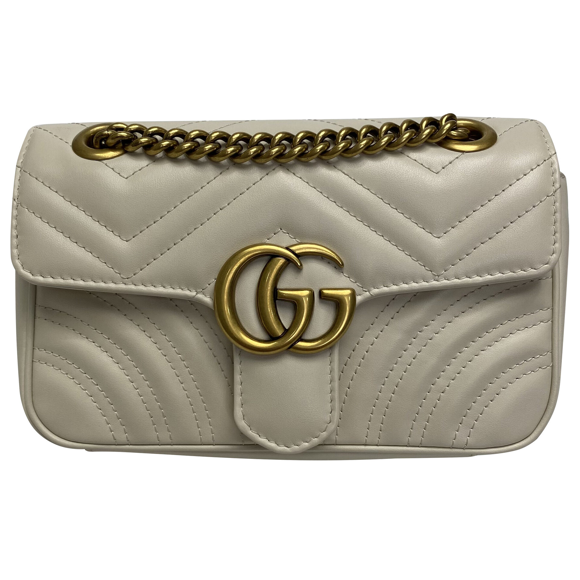 Bolsa Gucci GG Marmont Off White