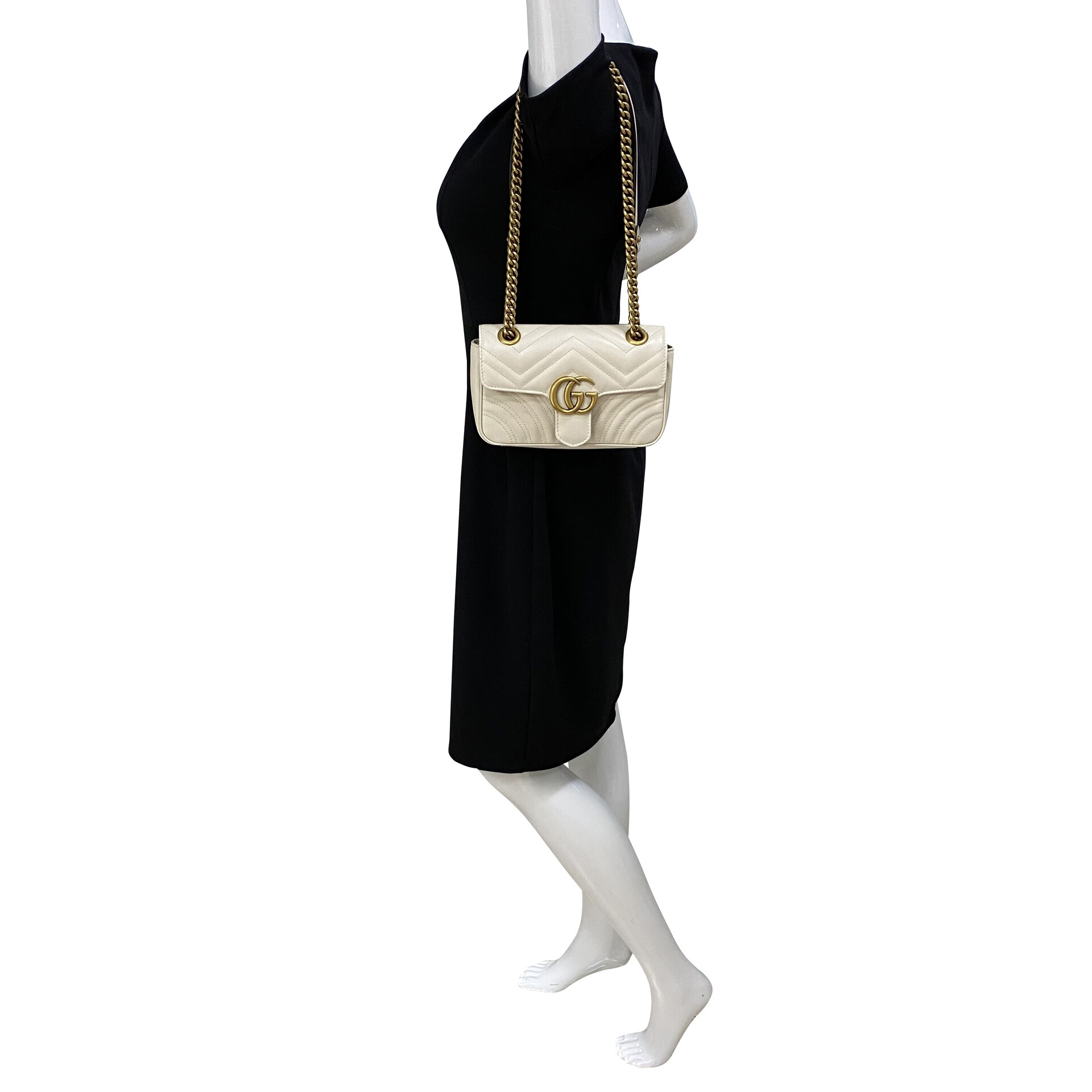 Bolsa Gucci GG Marmont Off White