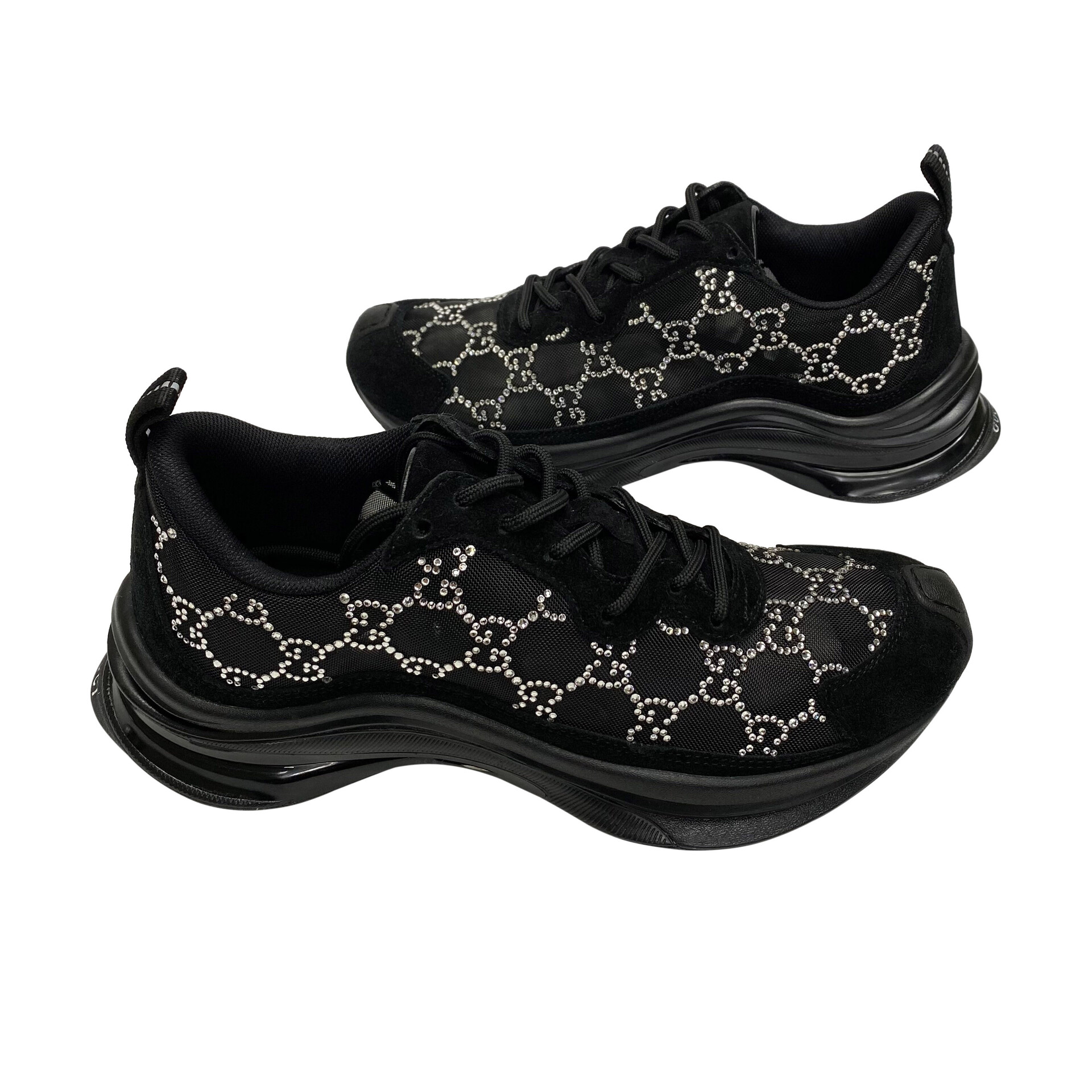 Tênis Gucci Run GG Crystals Preto