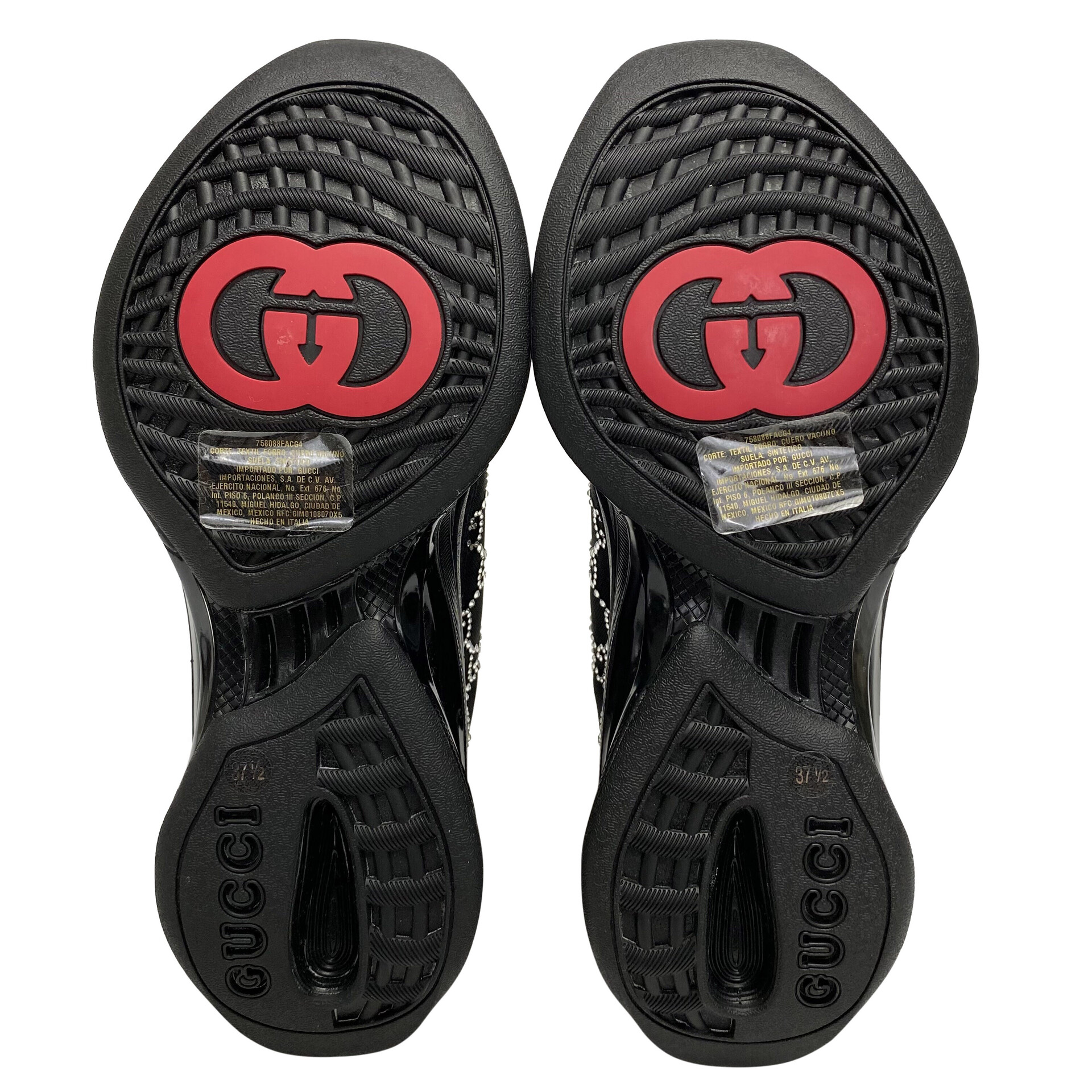Tênis Gucci Run GG Crystals Preto