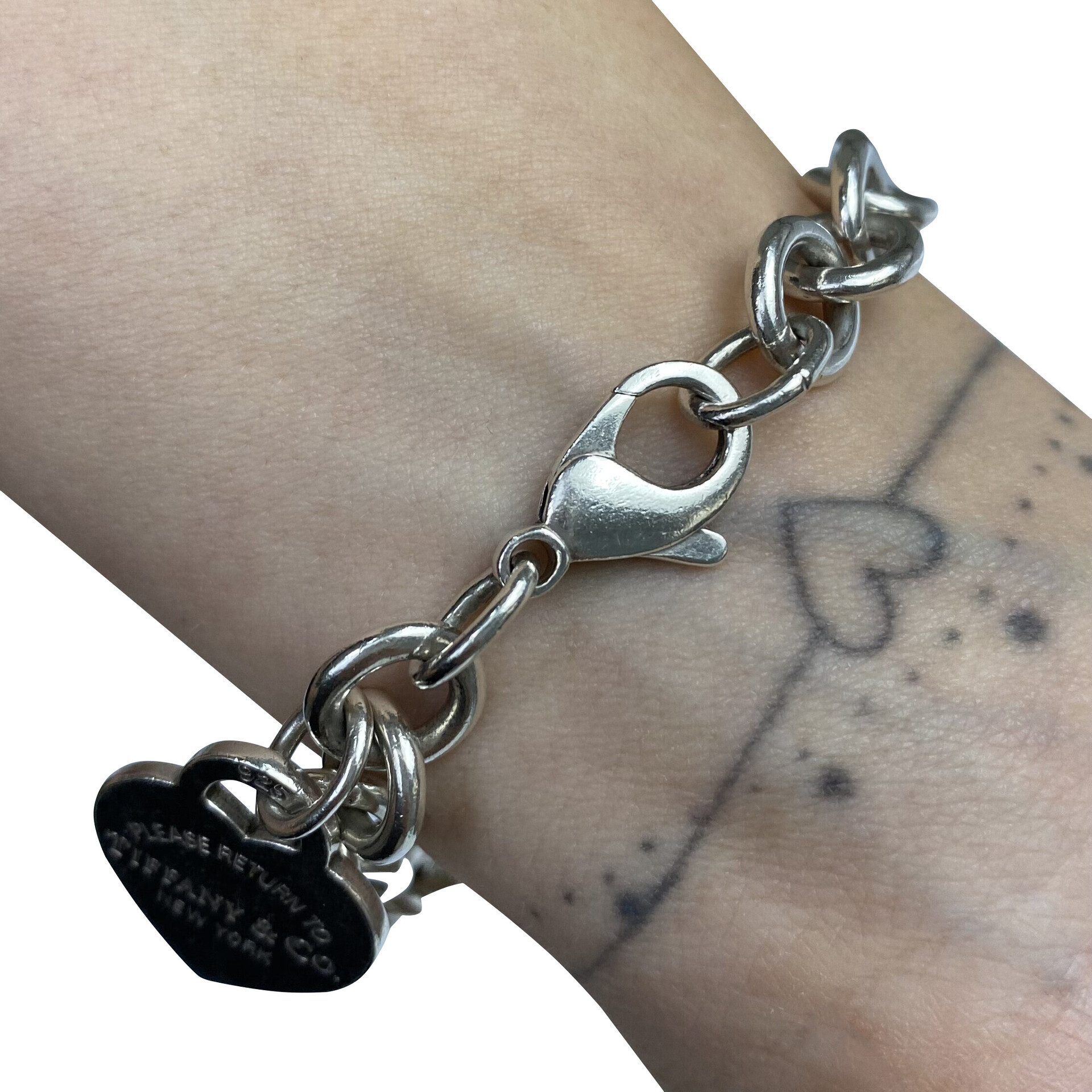 Pulseira Tiffany & Co. Love Lock Prata de Lei