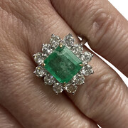 Anel Esmeralda Colombiana - 3.13 ct