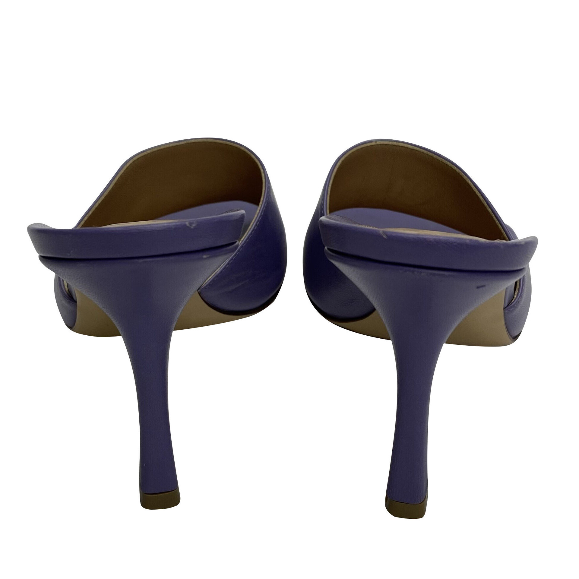 Mule Bottega Veneta Stretch Couro Lilás