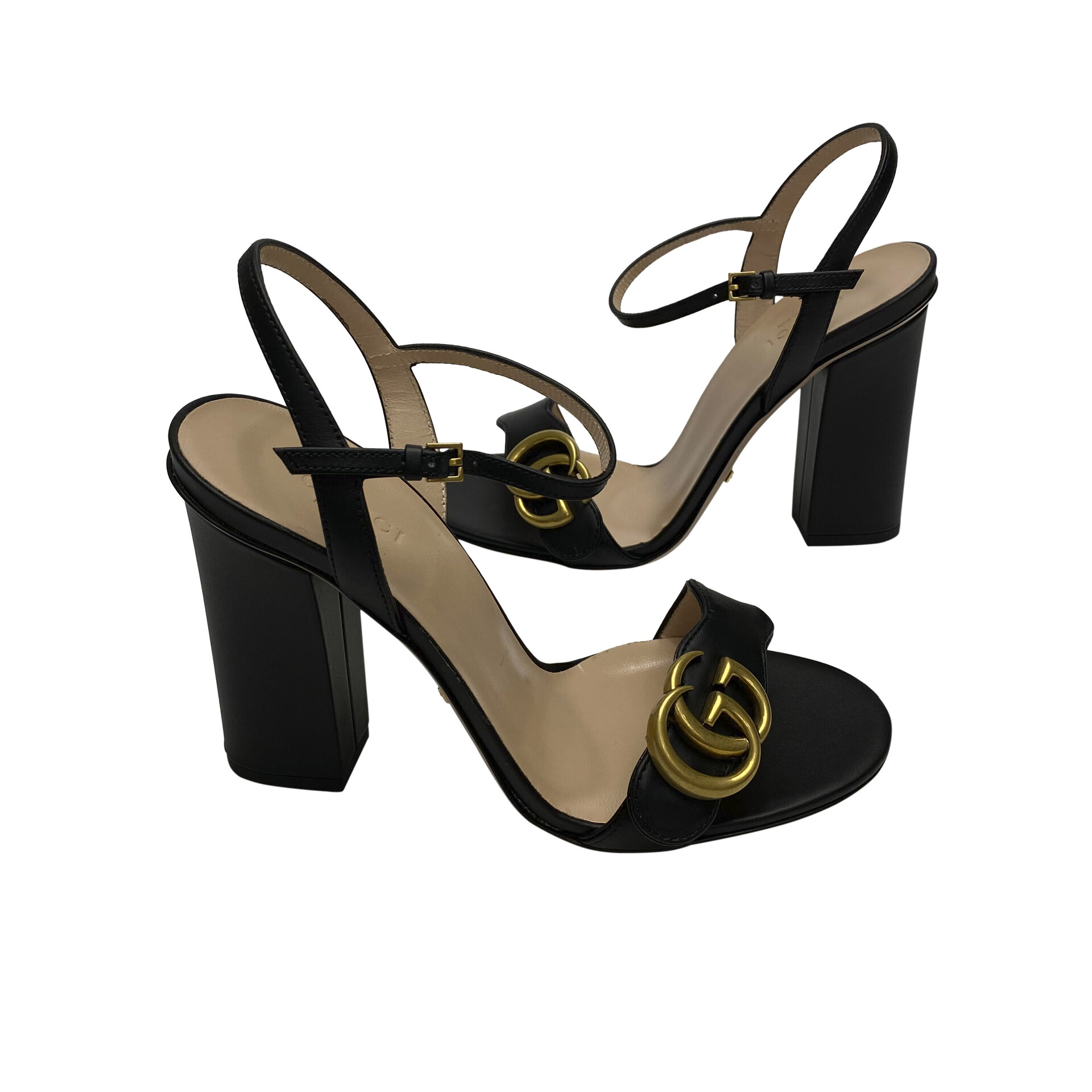 Sandália Gucci GG Marmont Preta