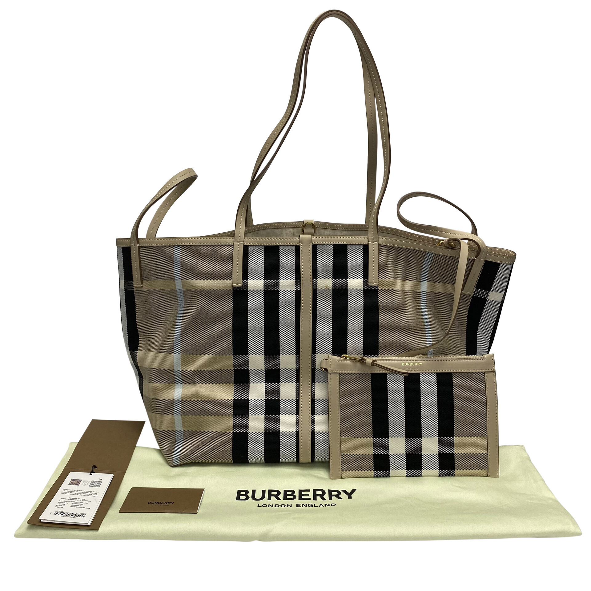 Bolsa Burberry Beach Tote Dusty Sand