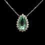 Colar Gota Esmeralda e Diamantes