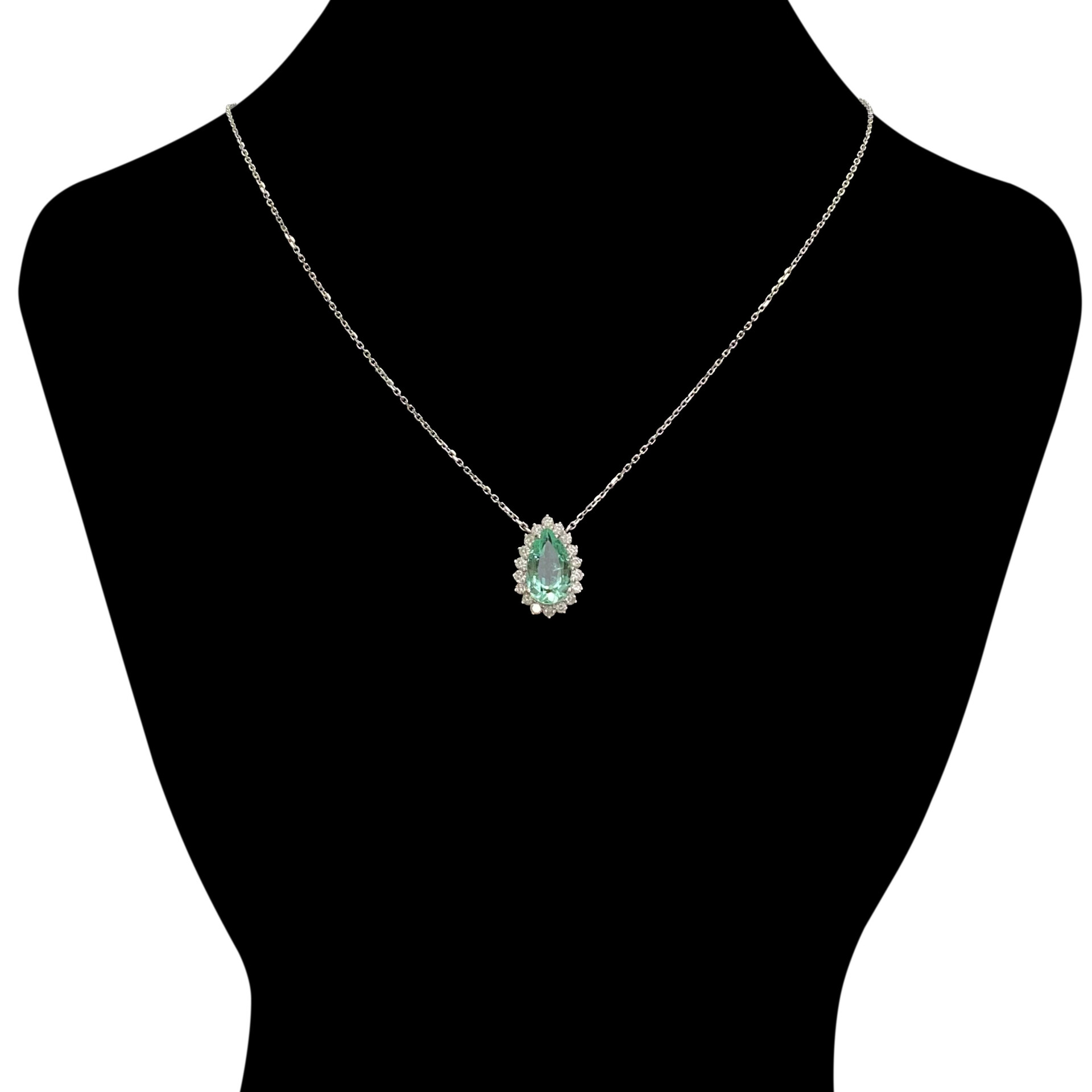 Colar Gota Esmeralda e Diamantes