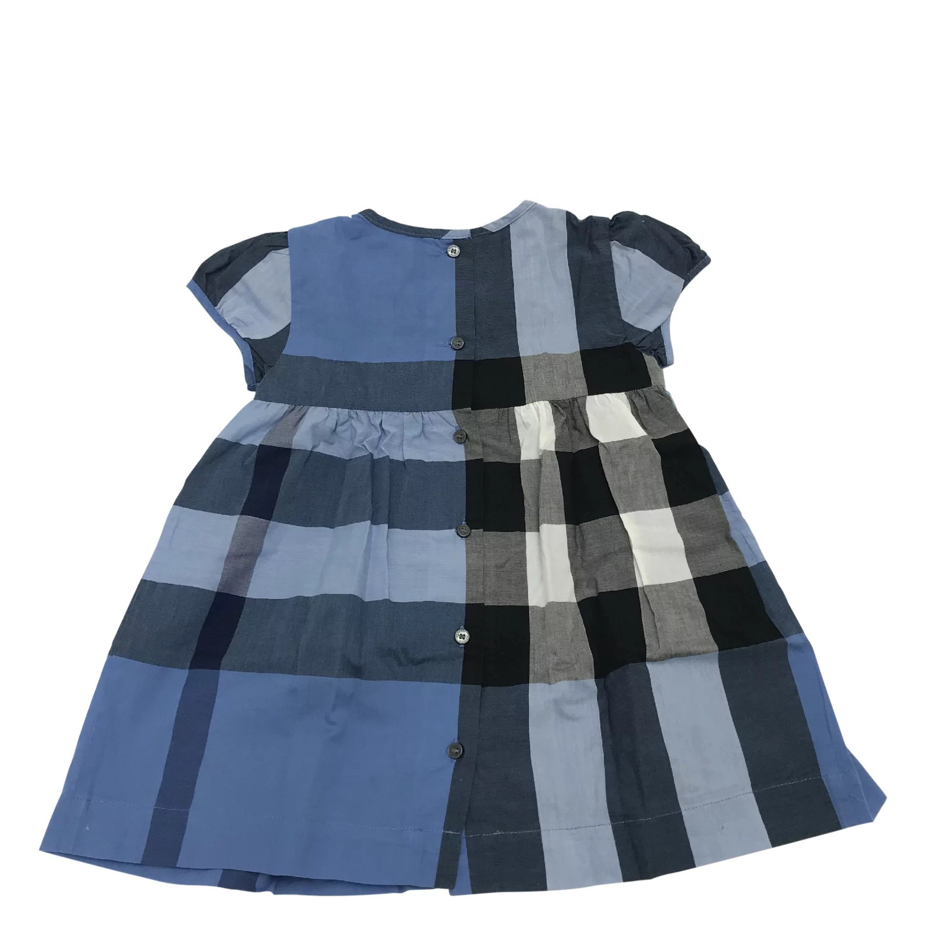 Vestido Burberry Xadrez Infantil Azul 