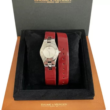 Relógio Baume & Mercier Linea - Pulseira de Couro Vermelho