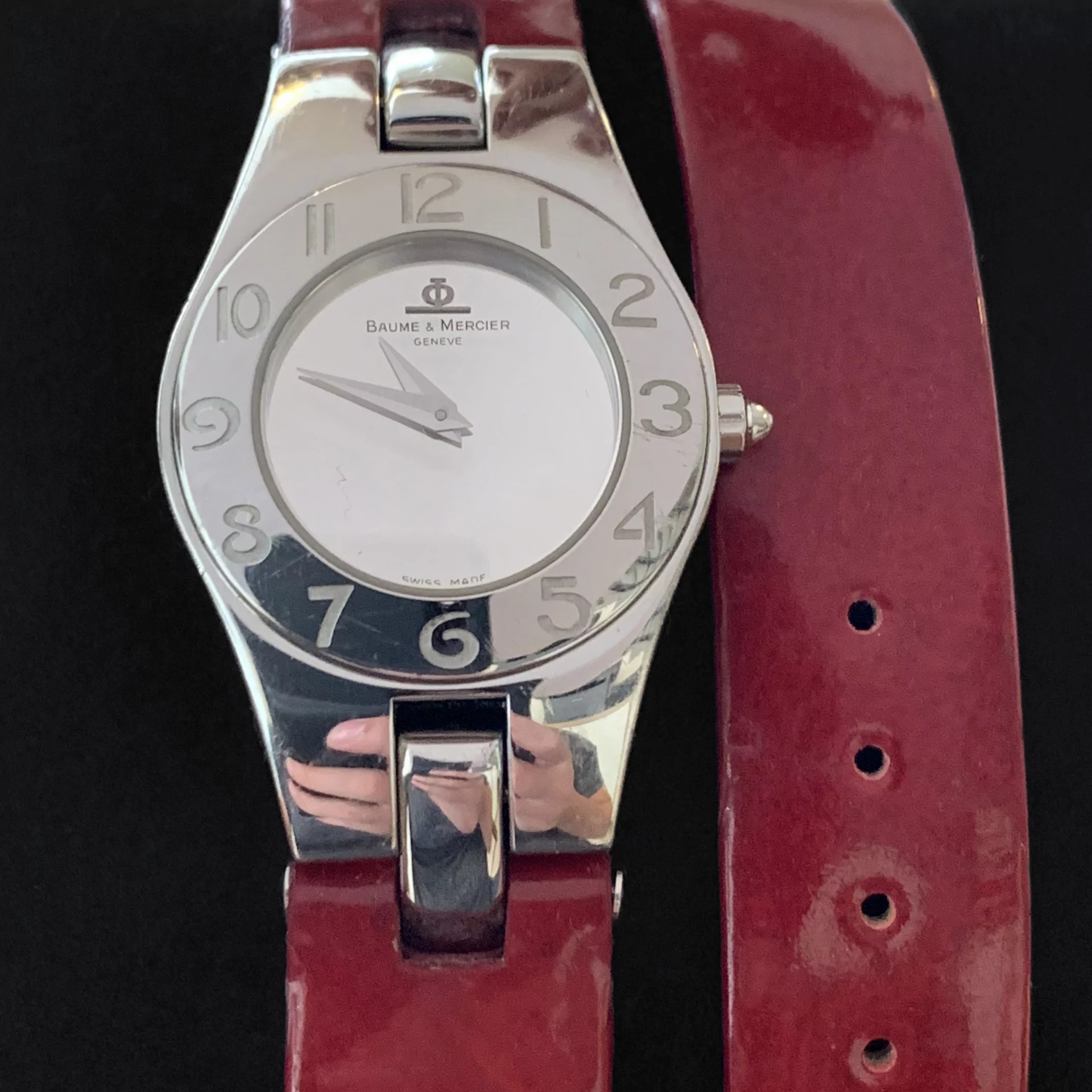 Relógio Baume & Mercier Linea - Pulseira de Couro Vermelho