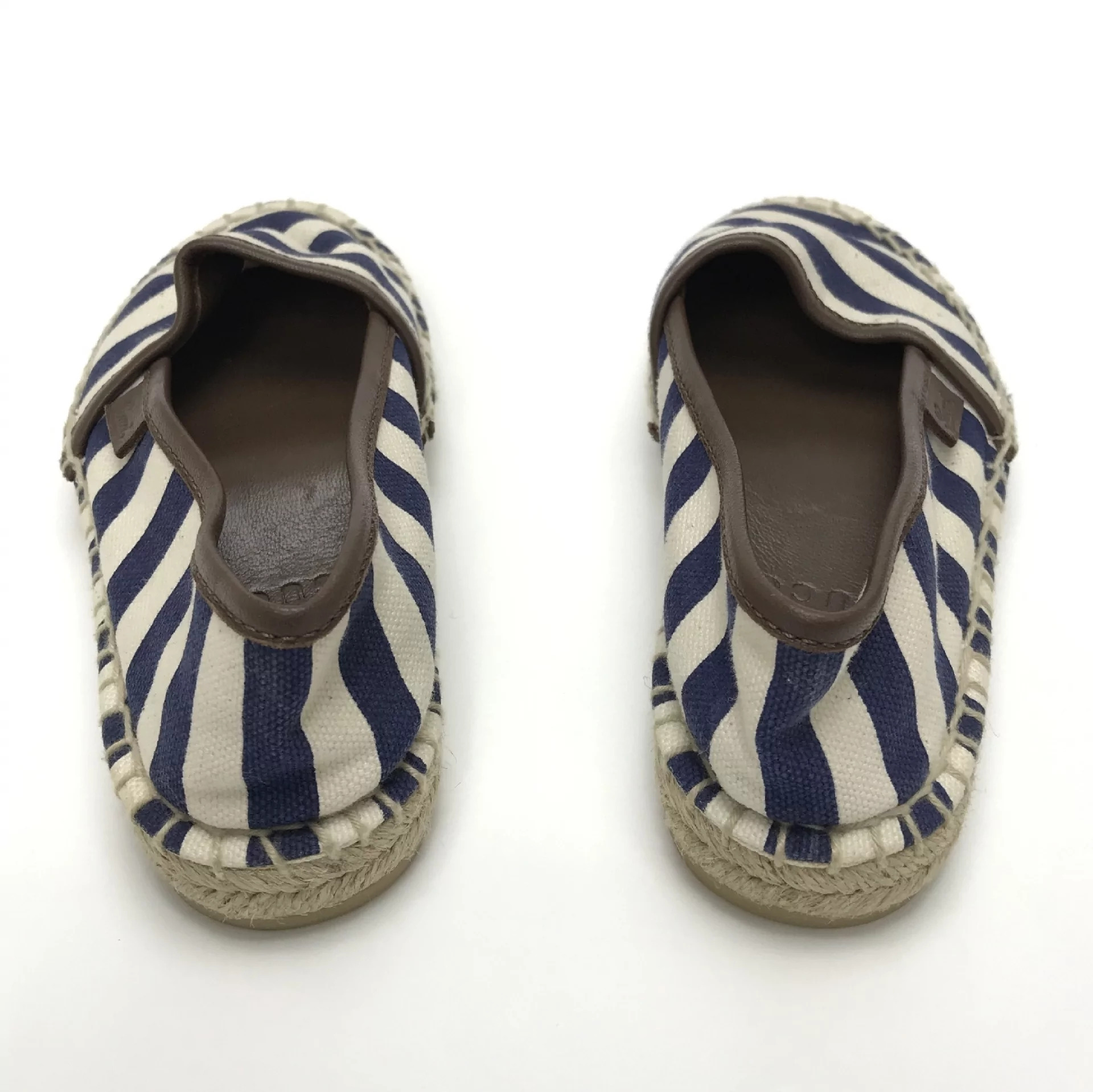 Espadrille Gucci Infantil Listrada Azul Branco