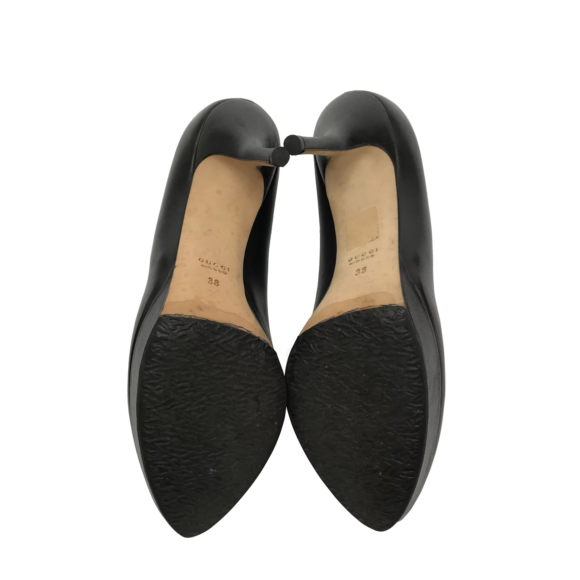 Scarpin Gucci Couro Preto