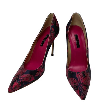Sapato Carolina Herrera Tecido Floral Rosa