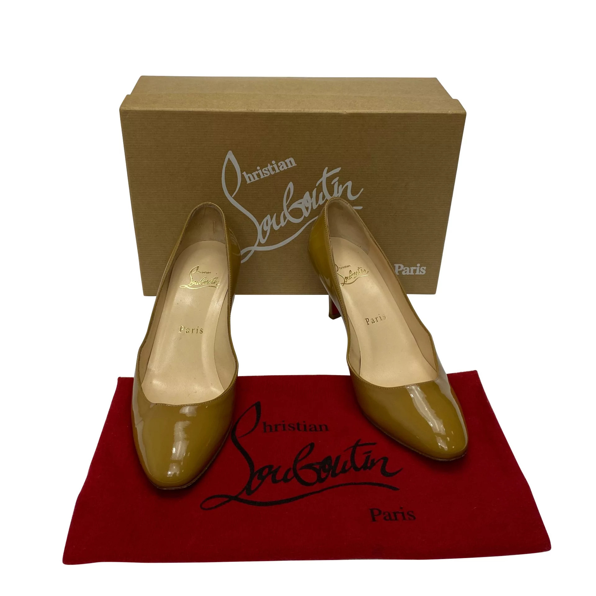 Scarpin Christian Louboutin Nude Verniz