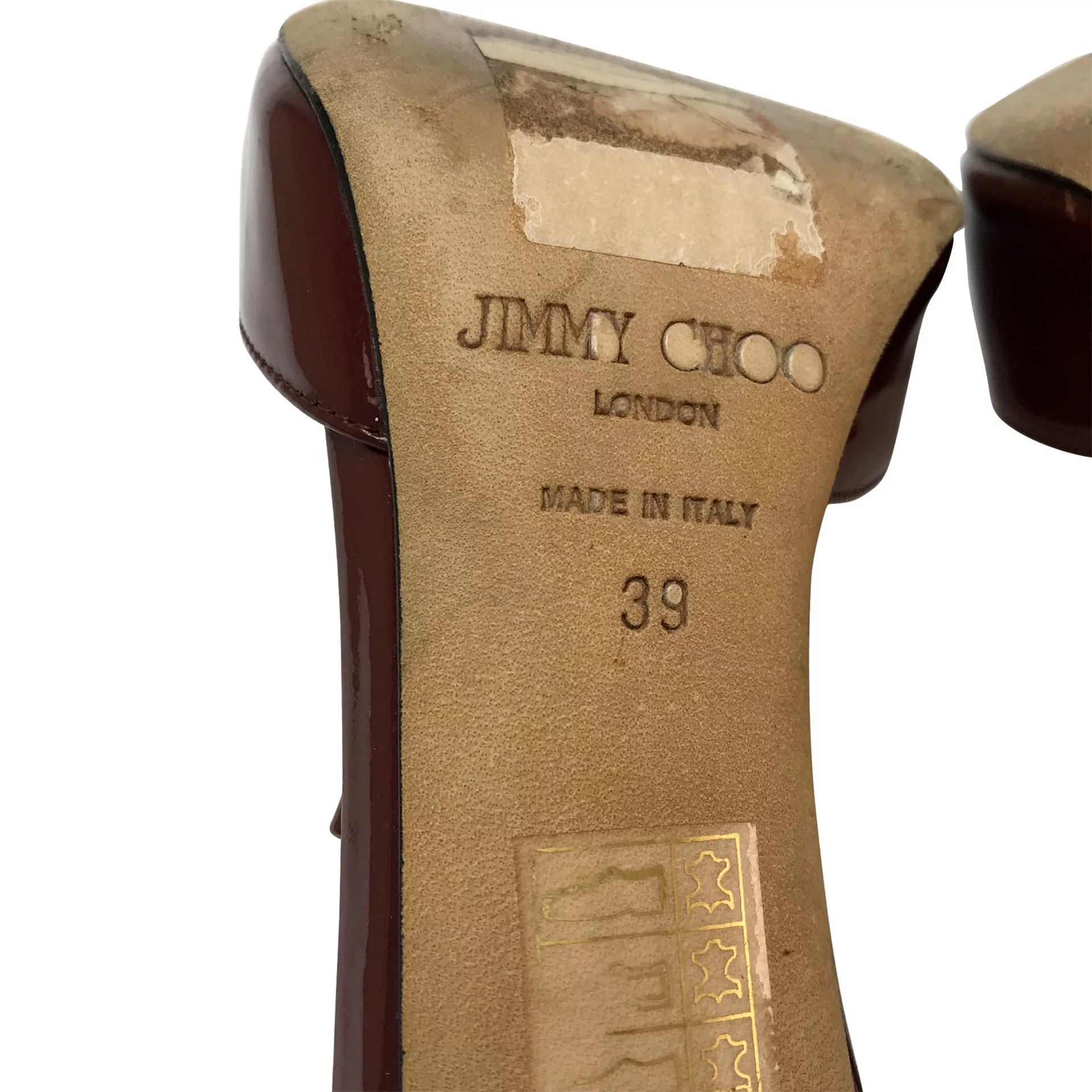 Sapato Jimmy Choo Verniz Vinho