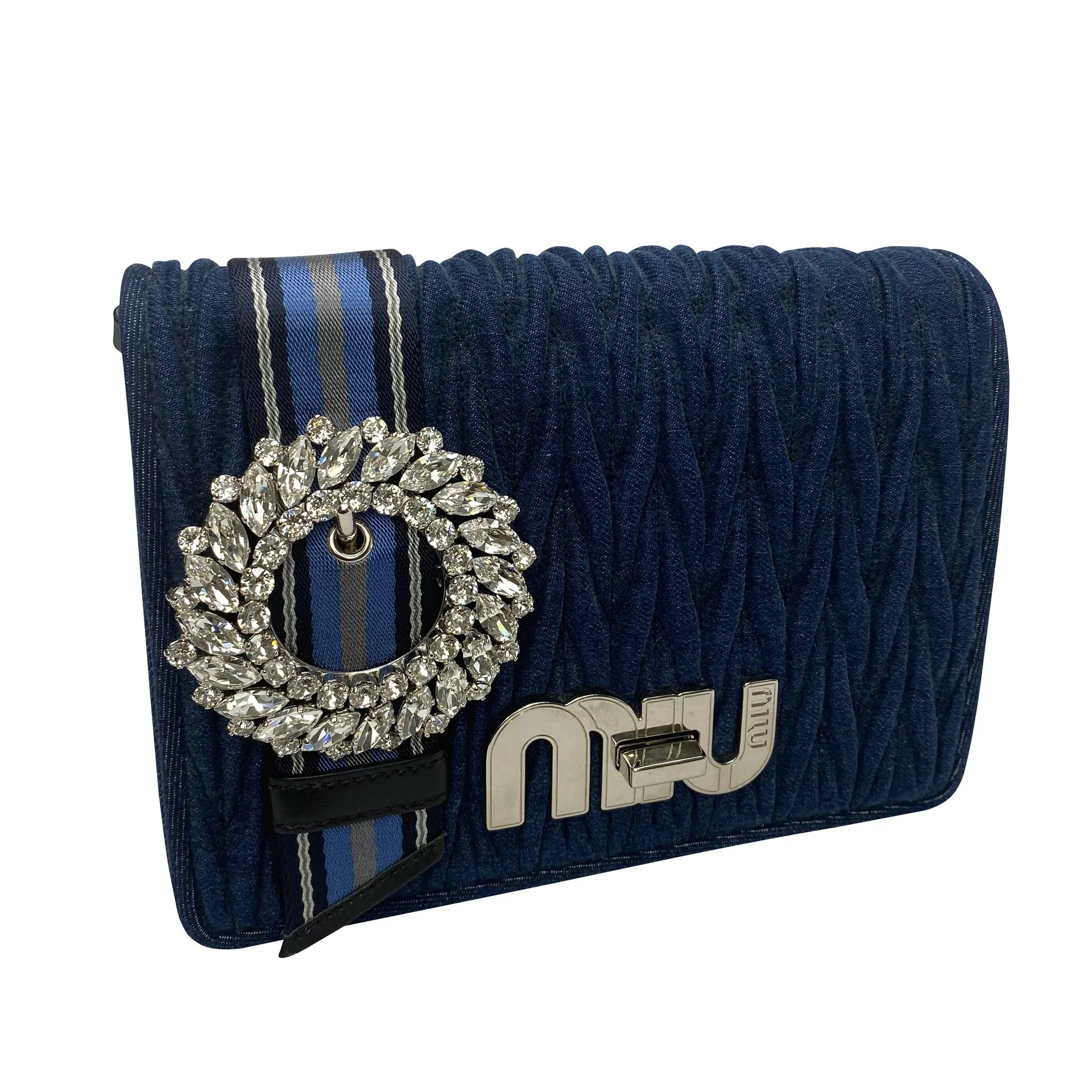 Bolsa Miu Miu 'Miu Crystal' Tiracolo Jeans