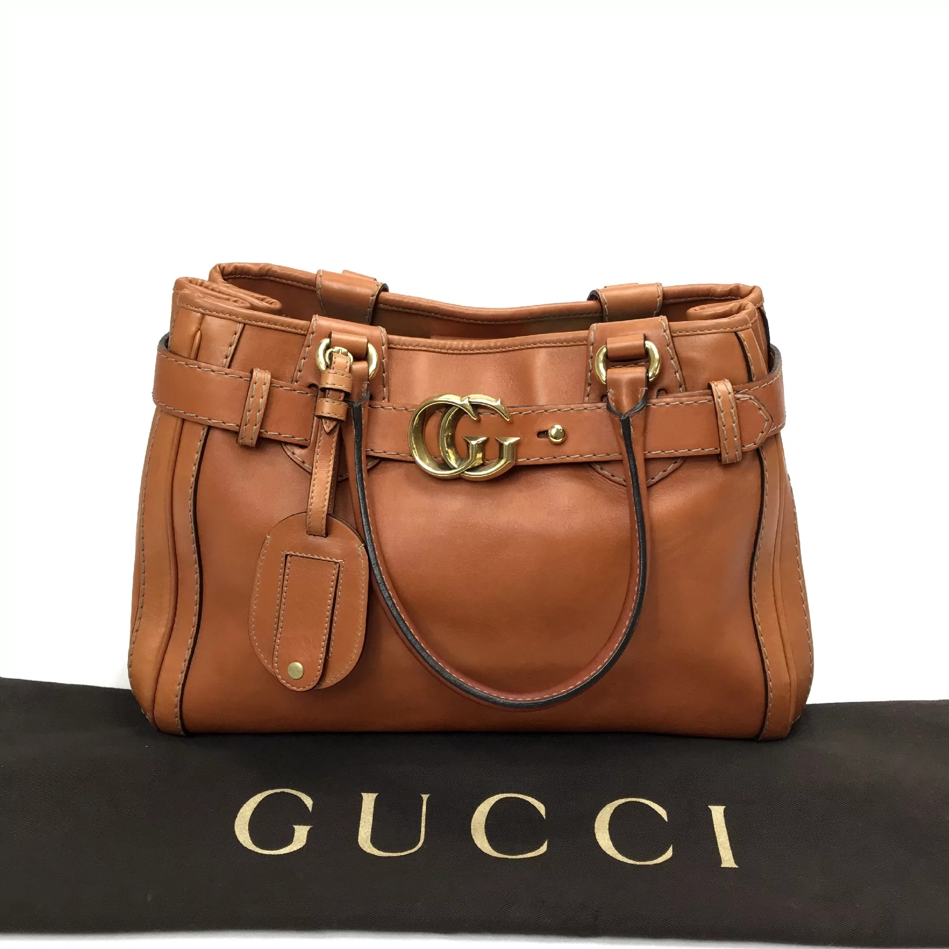 Bolsa Gucci Couro Laranja 