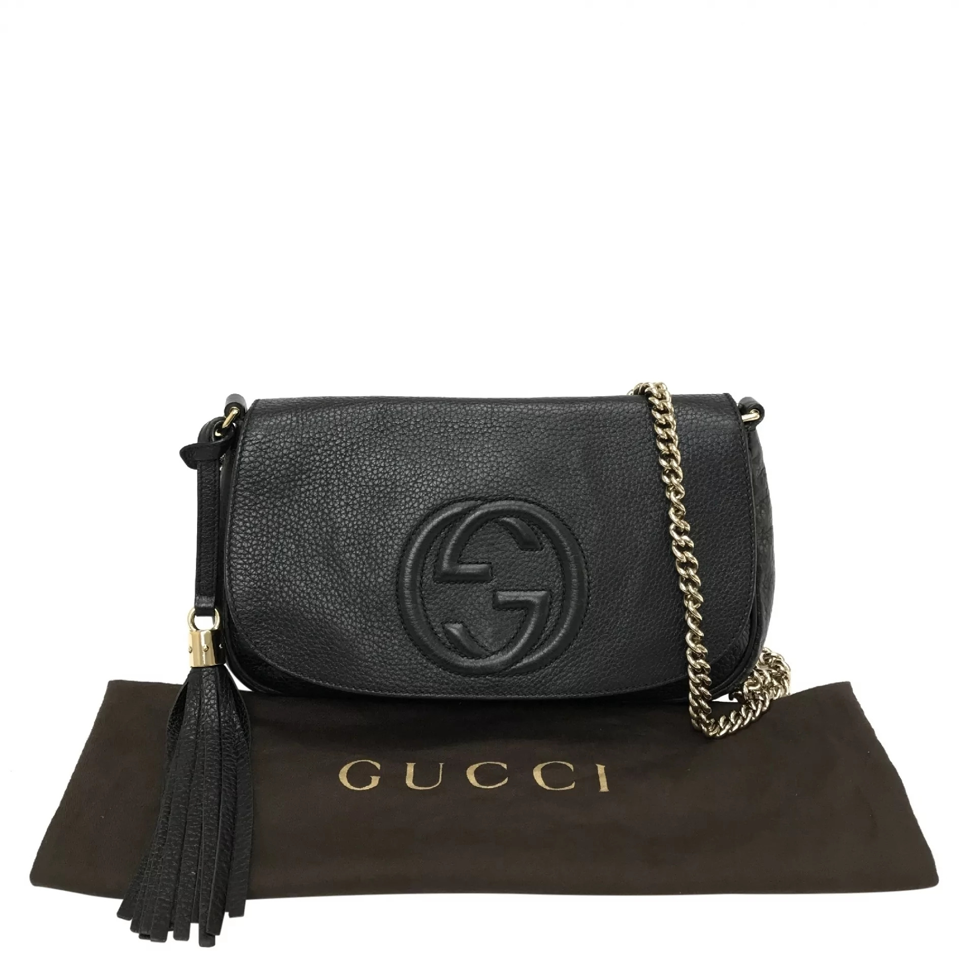 Bolsa Gucci Chain Preta