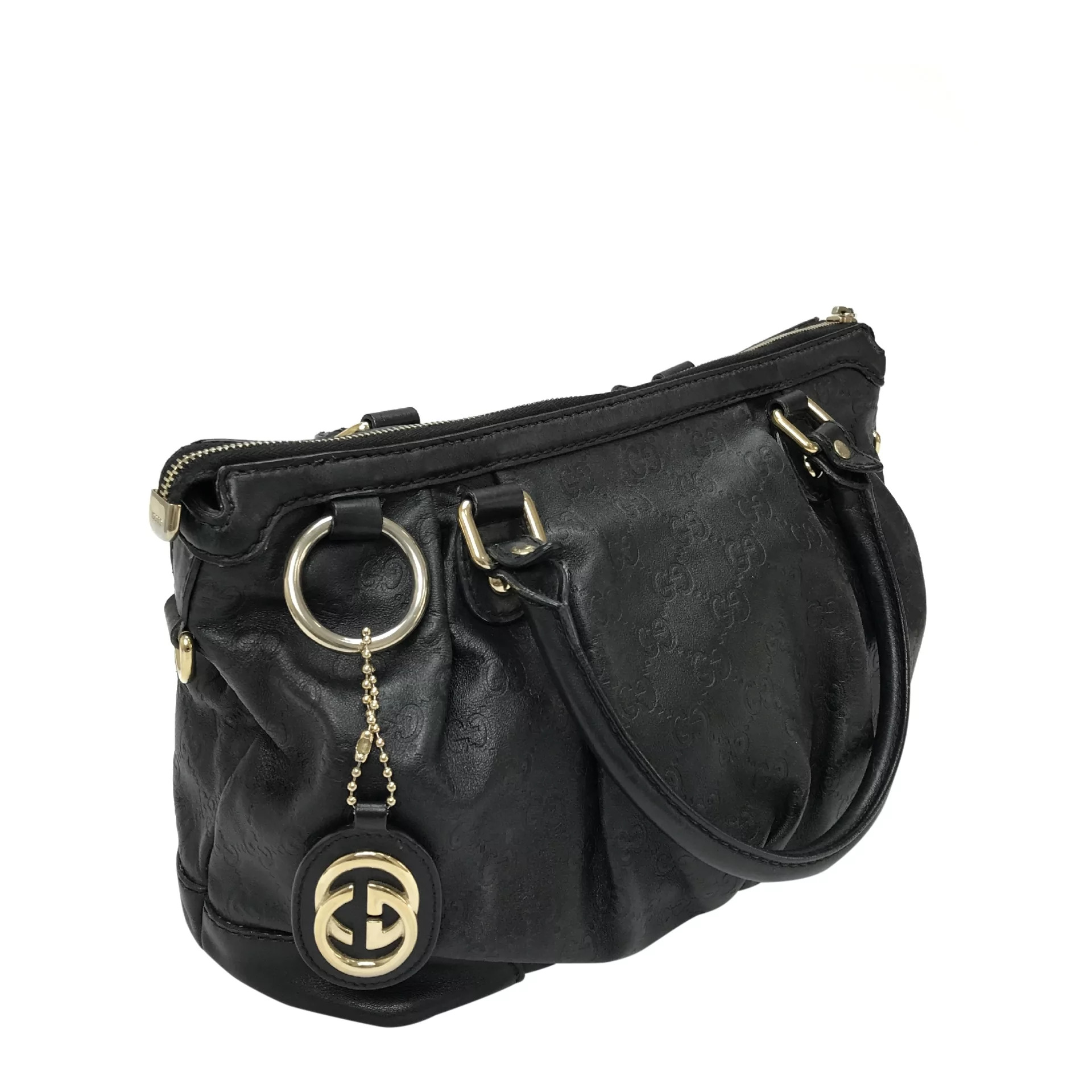 Bolsa Gucci Couro Preta 
