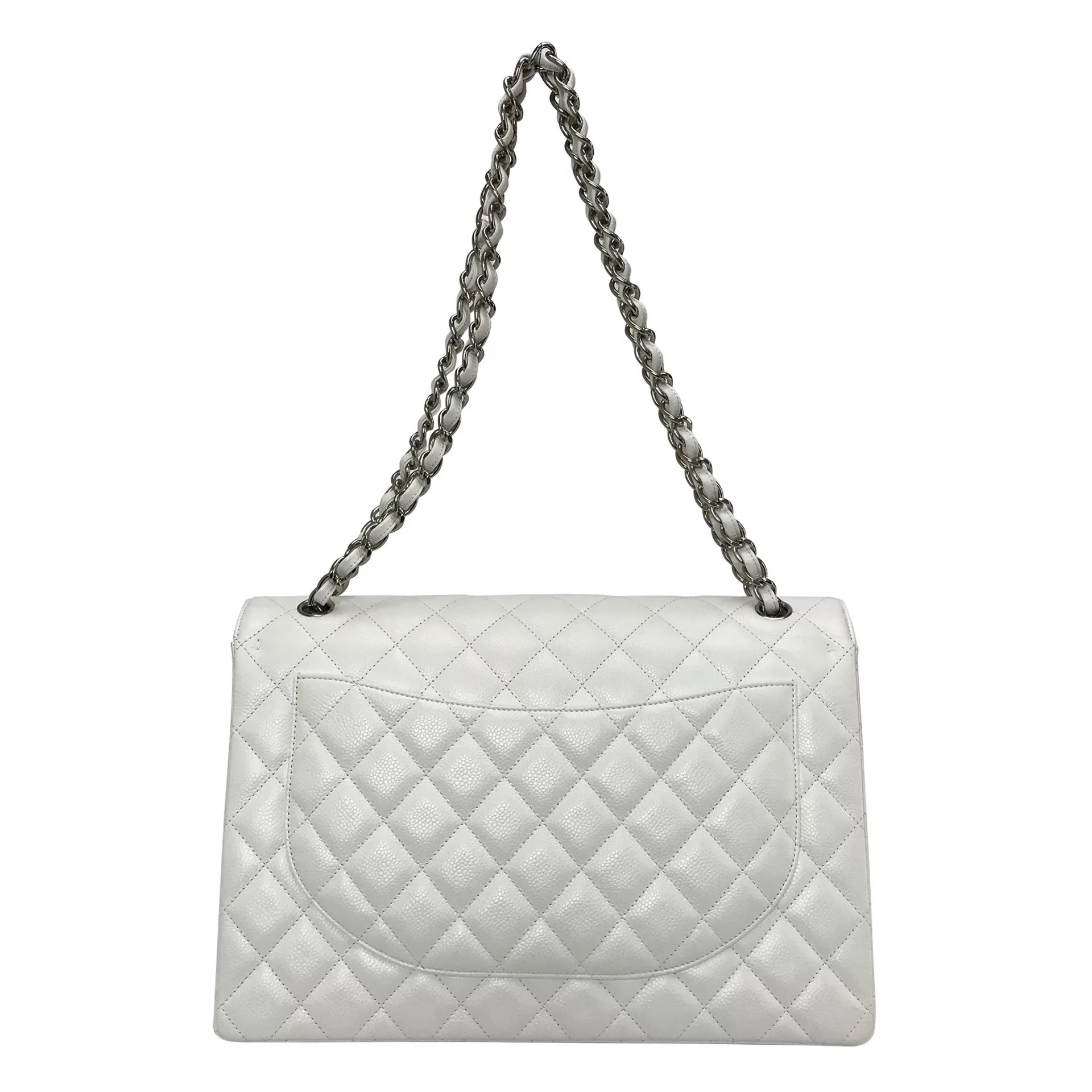 Bolsa Chanel Classic Flap Maxi Branca