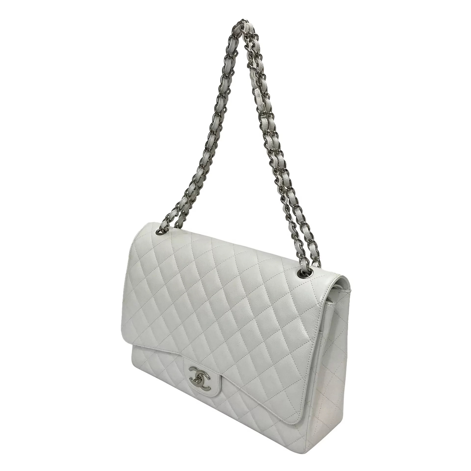 Bolsa Chanel Classic Flap Maxi Branca