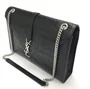 Bolsa Yves Saint Laurent Envelope Croco Preta