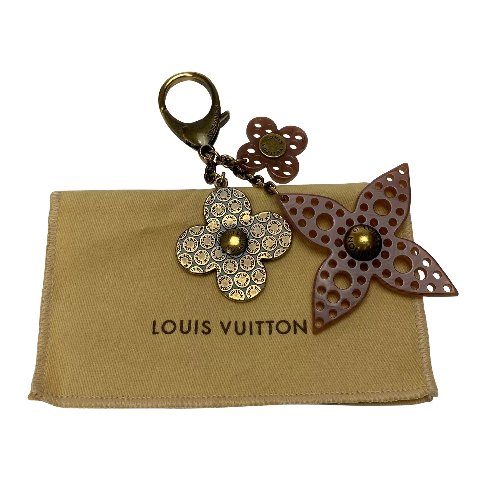 Charm de Bolsa e Chaveiro Flores Louis Vuitton