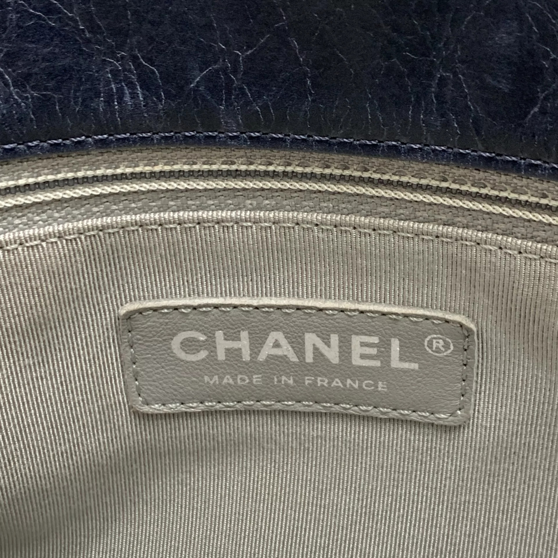 Bolsa Chanel Couro Marinho