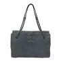 Bolsa Chanel Couro Cinza