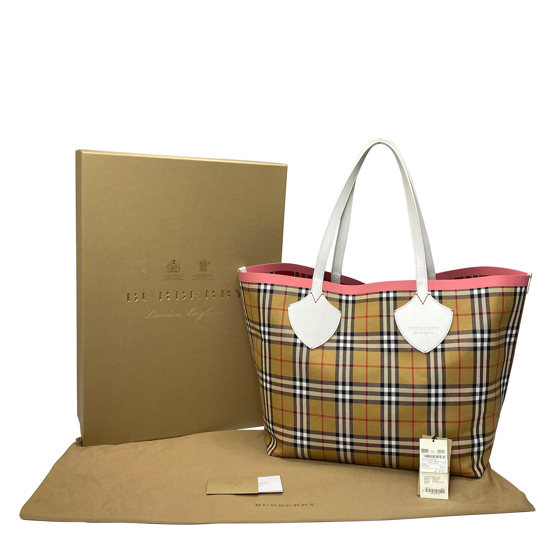 Bolsa Burberry Dupla Face Xadrez