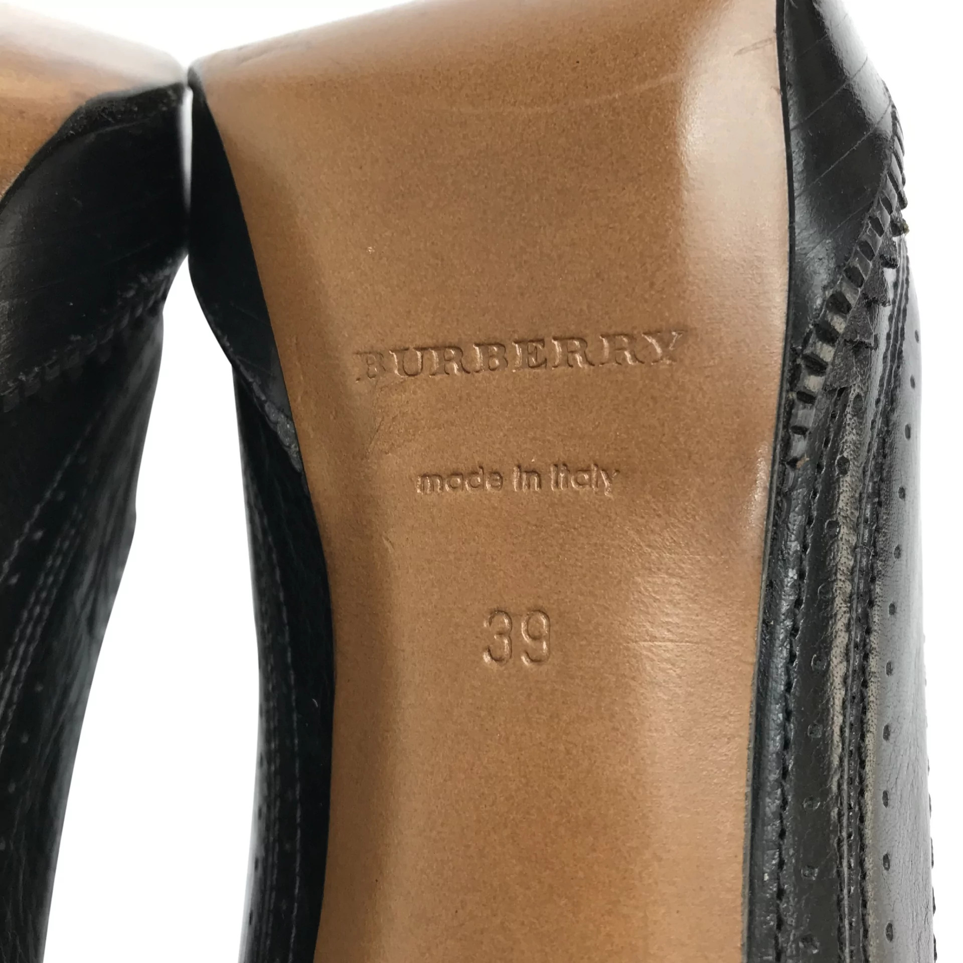 Bota Burberry Couro Preto