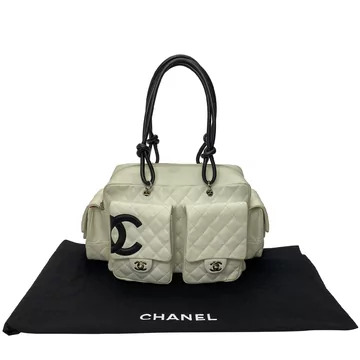 Bolsa Chanel Cambon Branca e Preta