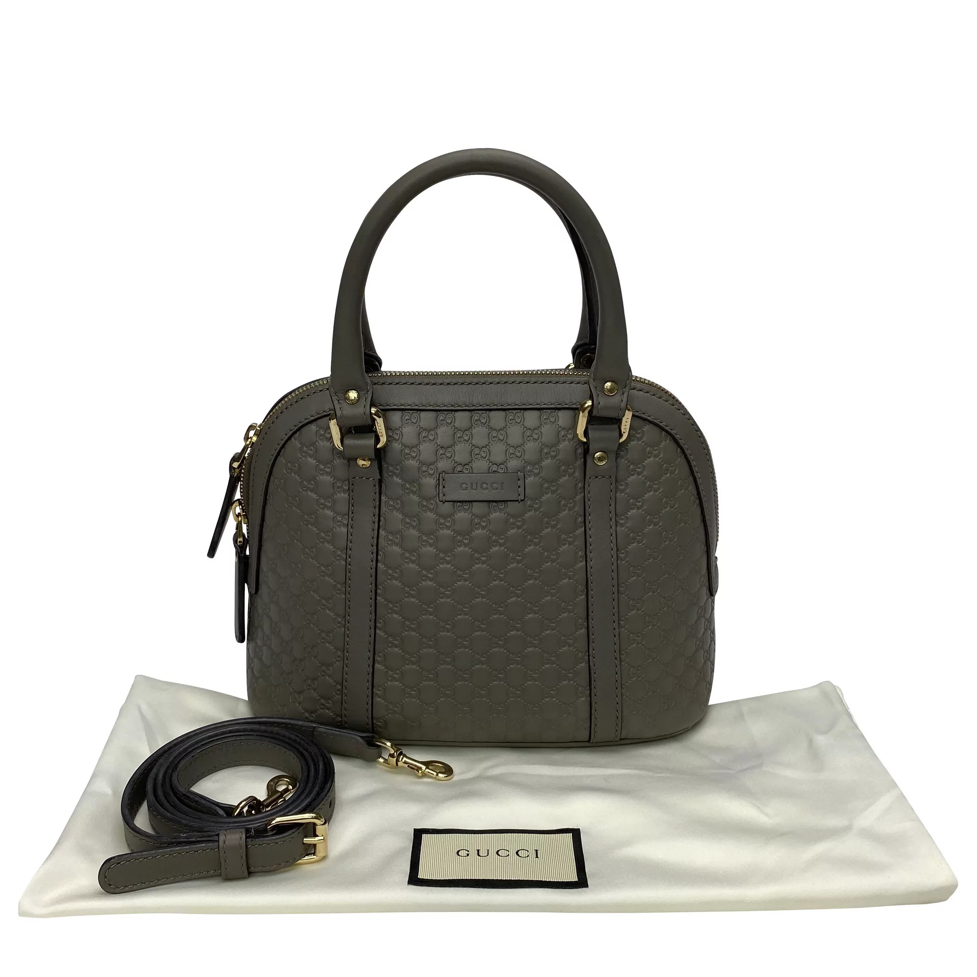 Bolsa Gucci Microguccissima Cinza