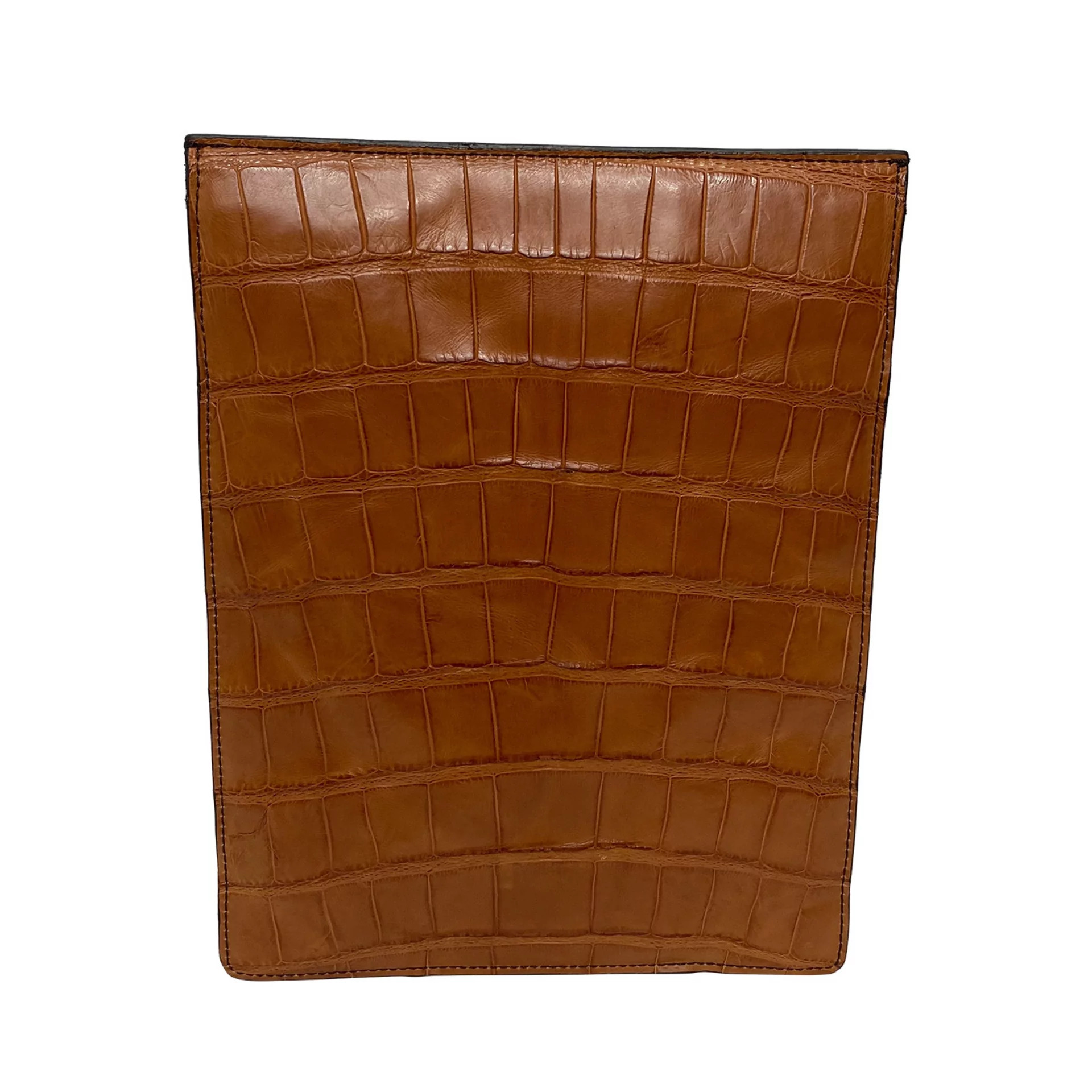 Porta-Ipad de Croco Caramelo Burberry