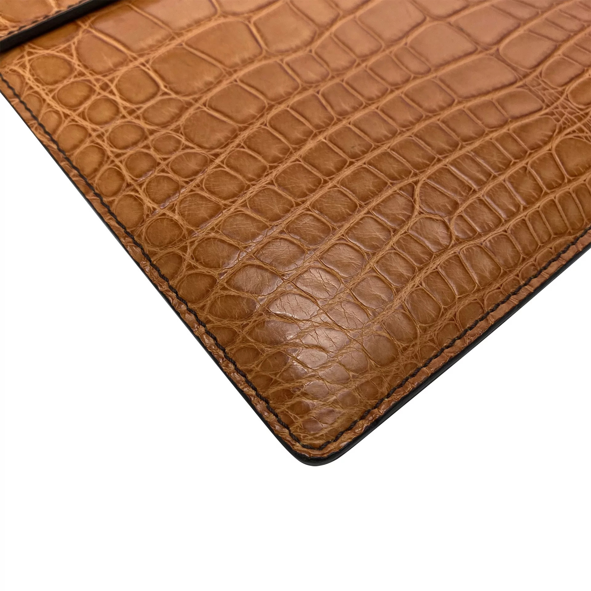 Porta-Ipad de Croco Caramelo Burberry